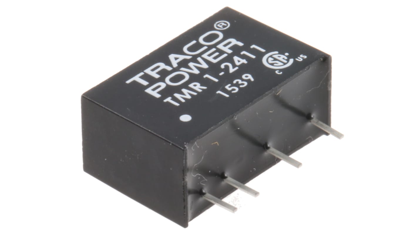 TMR 1-2411 | TRACOPOWER TMR 1 DC-DC Converter, 5V dc/ 200mA Output, 18 ...