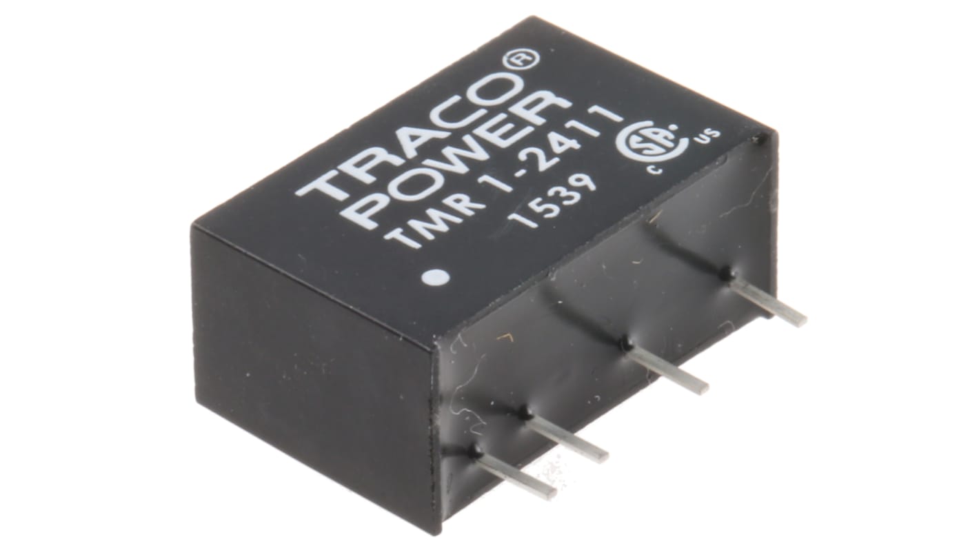 TRACOPOWER TMR 1 DC/DC-Wandler 1W 24 V dc IN, 5V dc OUT / 200mA Durchsteckmontage 1.5kV dc isoliert