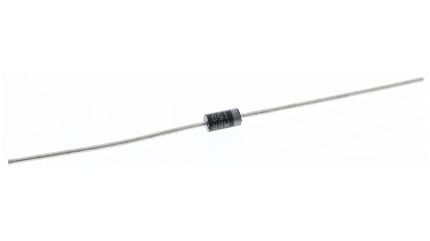 onsemi THT Schottky Diode, 50V / 1A, 2-Pin DO-41