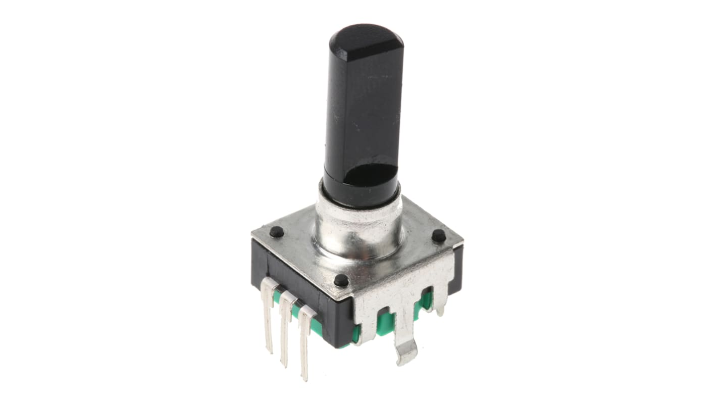 Bourns 24 Pulse Incremental Mechanical Rotary Encoder with a 6 mm Flat Shaft, Through Hole