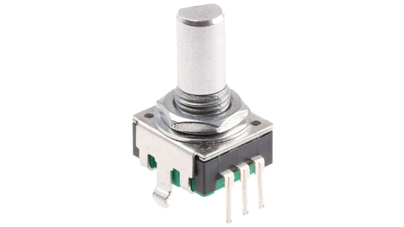 Bourns 24 Pulse Incremental Mechanical Rotary Encoder with a 6 mm Flat Shaft, Through Hole