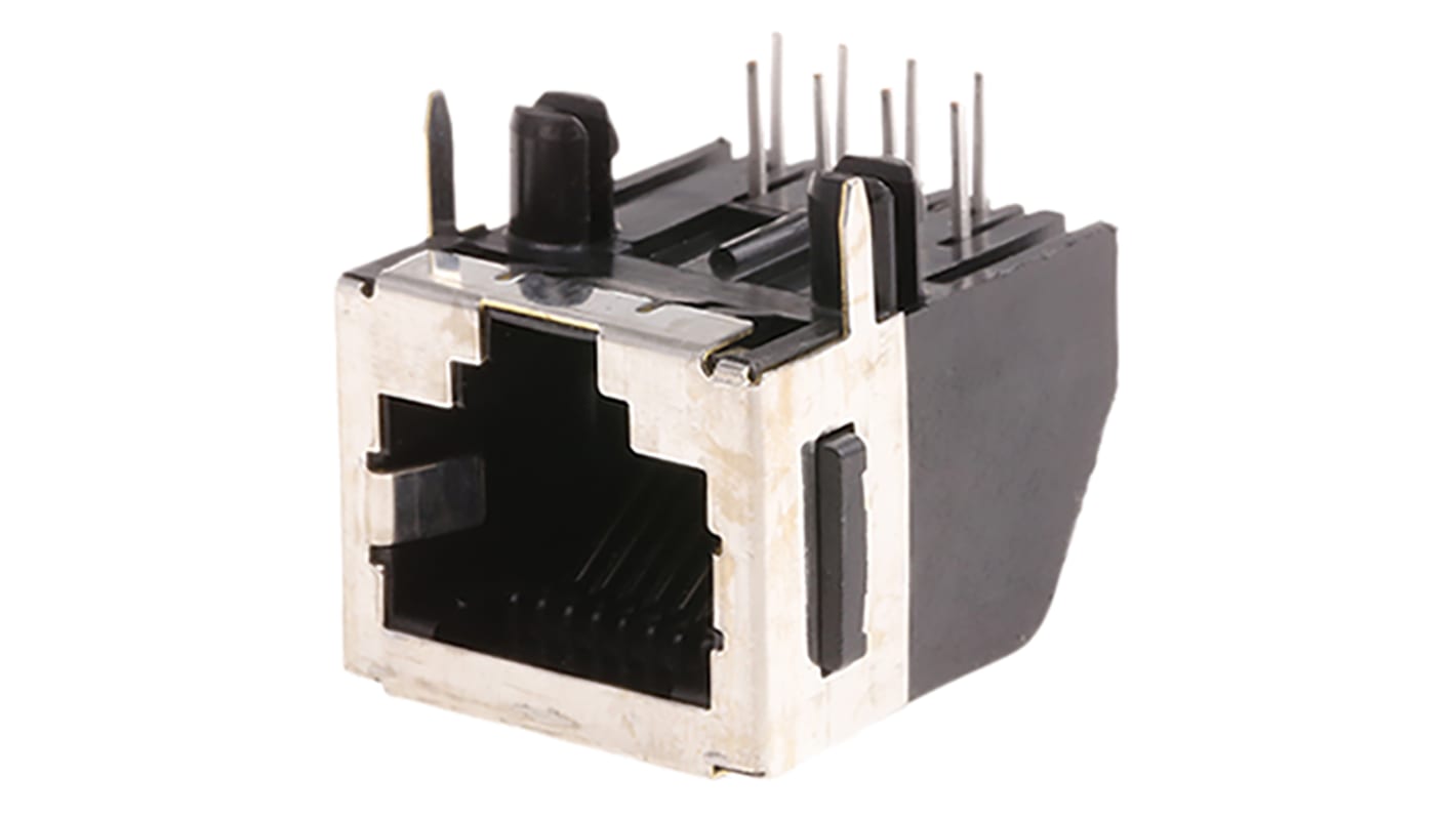 Conector hembra RJ45 Cat3 Hembra TE Connectivity serie 5555153, de 8P8C vías, apantallado