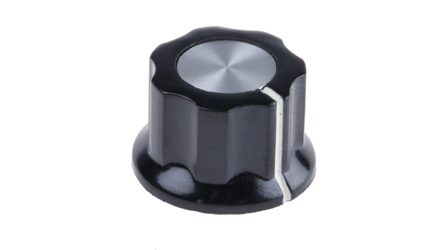 Bouton de potentiomètre TE Connectivity, Axe de 3.2mm, Diamètre de 19mm, Vis sans tête