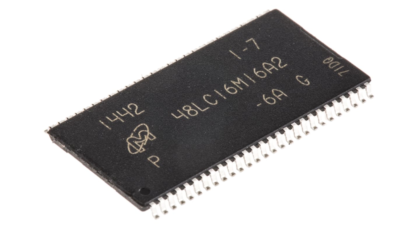 SDRAM MT48LC16M16A2P-6A:G 256MB, Felületre szerelhető, 167MHz, 3 V – 3,6 V, 0 °C – +70 °C, 54-tüskés, TSOP SDR