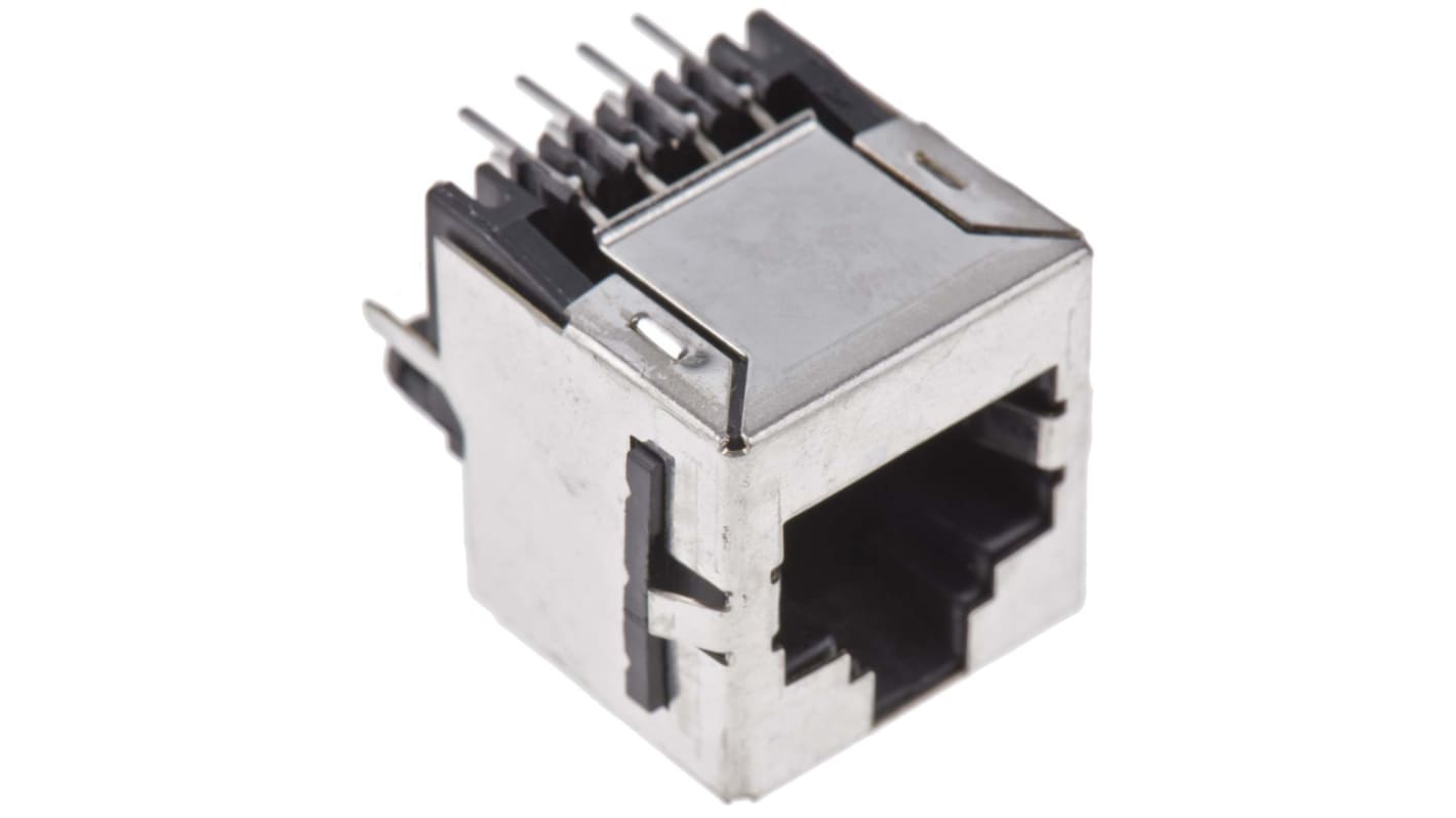 TE Connectivity 5557969 Cat.3 RJ45-Steckverbinder Buchse, 1-Port 8P8C-polig Geschirmt, Leiterplatten-Montage