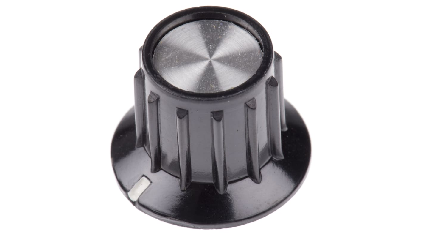 Bouton de potentiomètre TE Connectivity, Axe de 6.35mm, Diamètre de 20.2mm, Vis sans tête