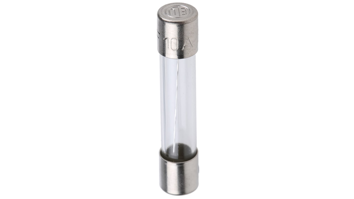 SIBA 10A F Glass Cartridge Fuse, 6.3 x 32mm