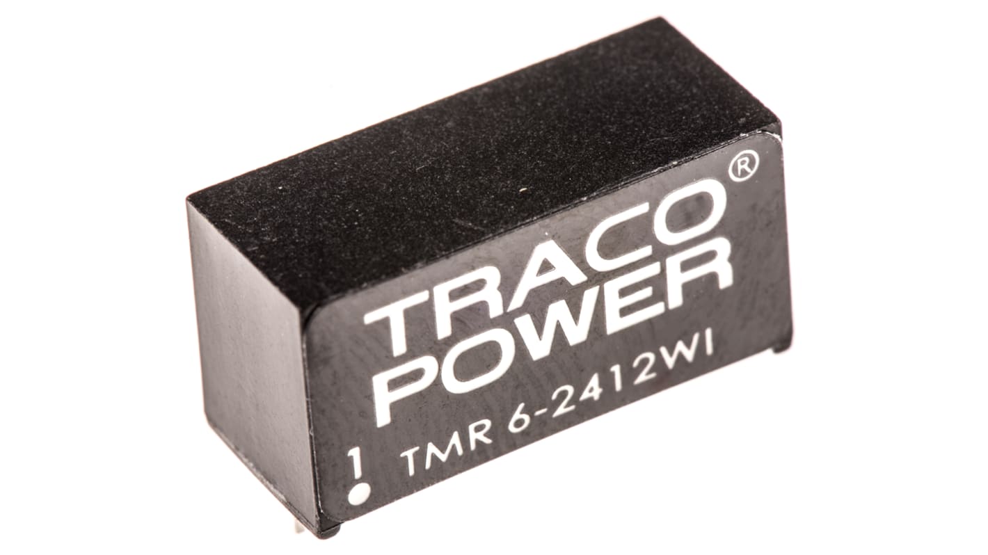 TRACOPOWER TMR 6WI DC-DC Converter, 12V dc/ 500mA Output, 9 → 36 V dc Input, 6W, Through Hole, +65°C Max Temp