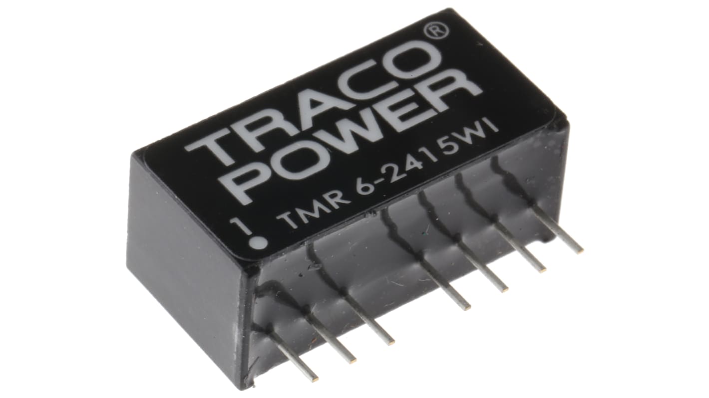 Convertisseur DC-DC TRACOPOWER, TMR 6WI, Montage traversant, 6W, 1 sortie, 24V c.c., 250mA