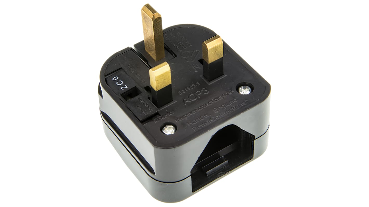 Convertidor de conector de red PowerConnections, 5A, de EE. UU., a Reino Unido