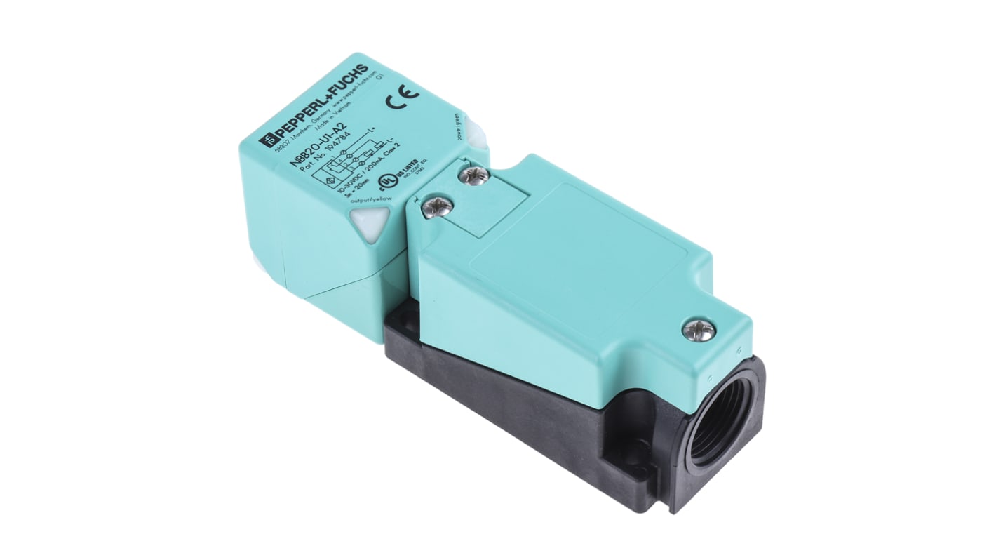 Sensor de proximidad Pepperl + Fuchs, alcance 20 mm, salida PNP, 10 → 30 V dc, IP68, IP69K, 150Hz