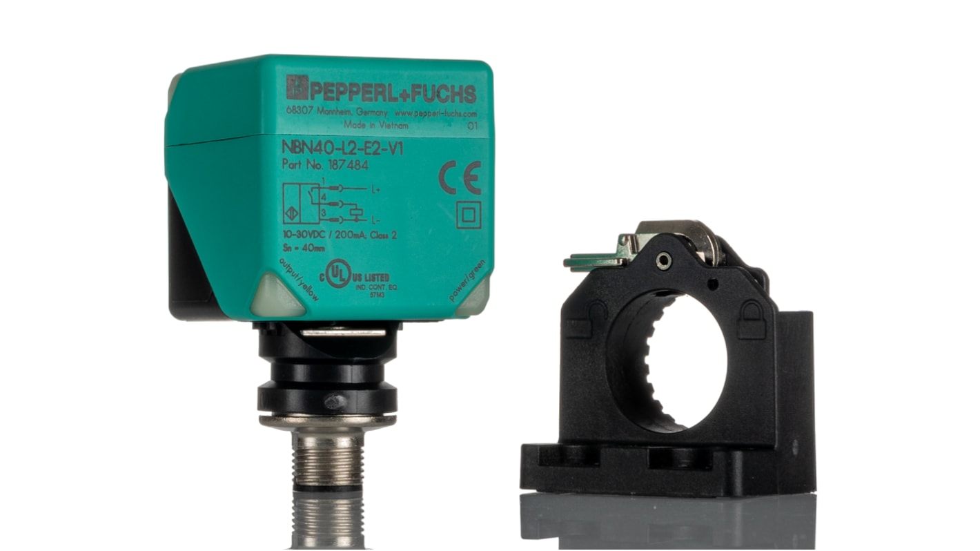 Pepperl + Fuchs Näherungssensor Induktiv, Kubisch 40 mm PNP 10 → 30 V dc / 200 mA, IP69K