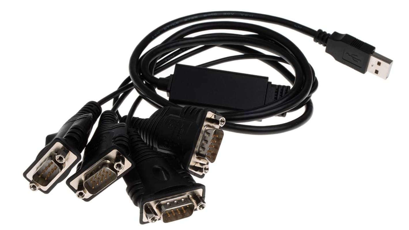 Convertidor RS PRO, Conector A USB macho, Conector B 4xDB9