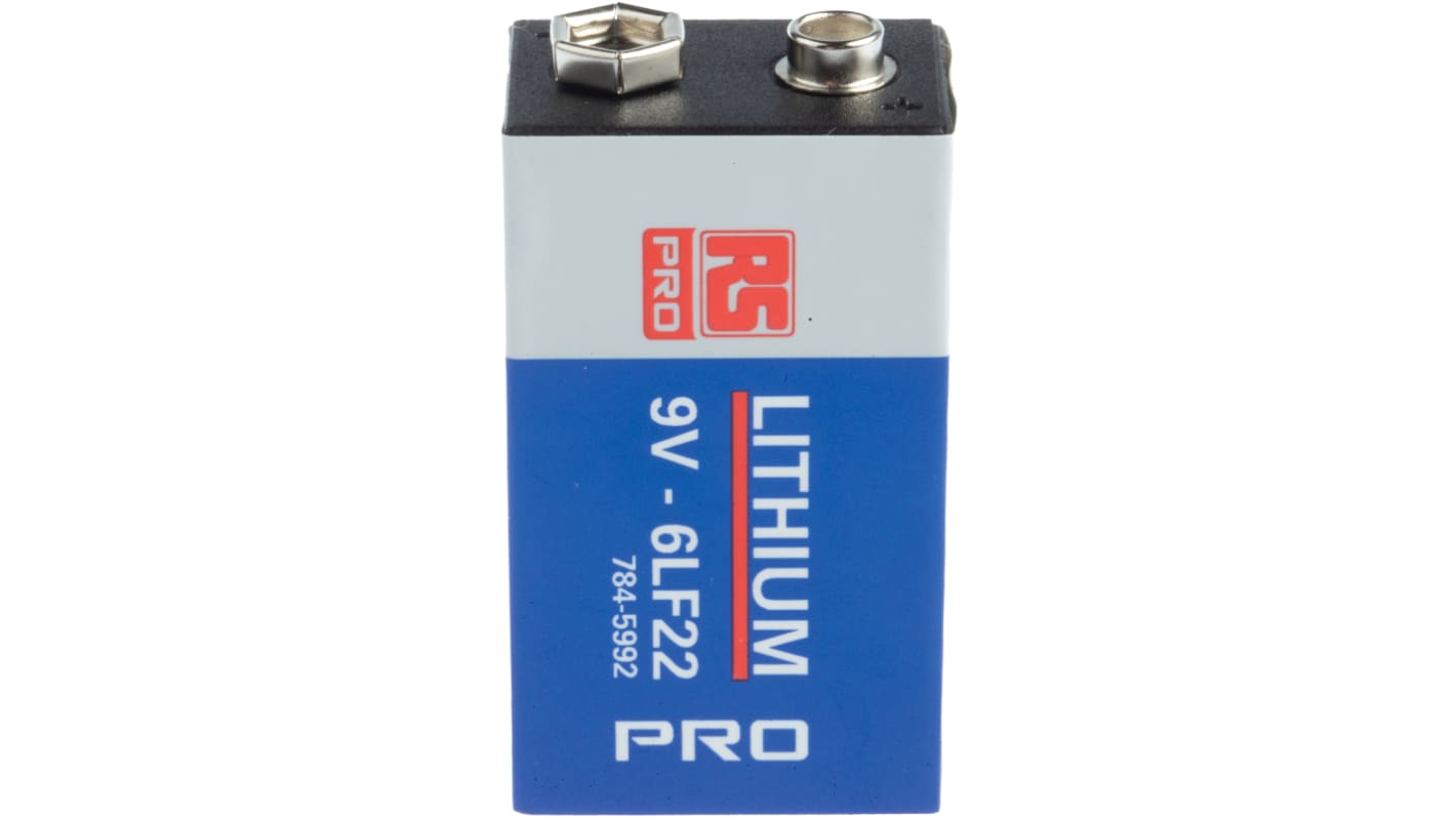 RS PRO PP3 LiMnO2 9V Batterie, 1.2Ah