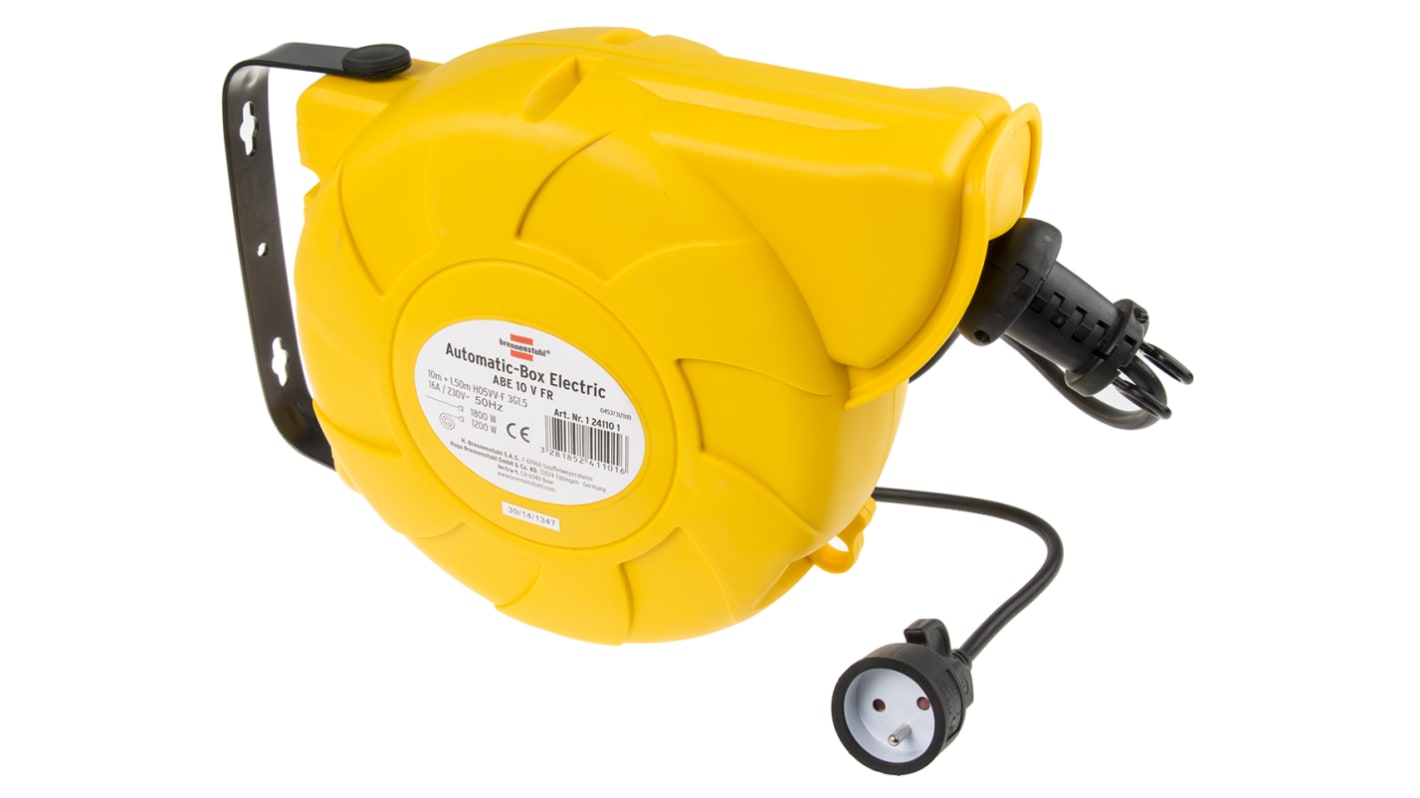 brennenstuhl 2m 1 Socket Type E - French Cable Reel, 230 V, IP20