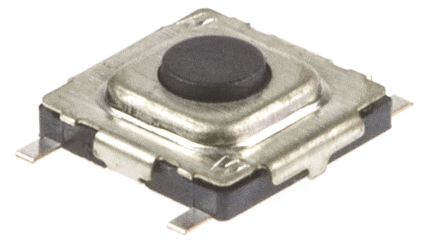 Black Tactile Switch, SPST 20 mA 0.3mm Surface Mount