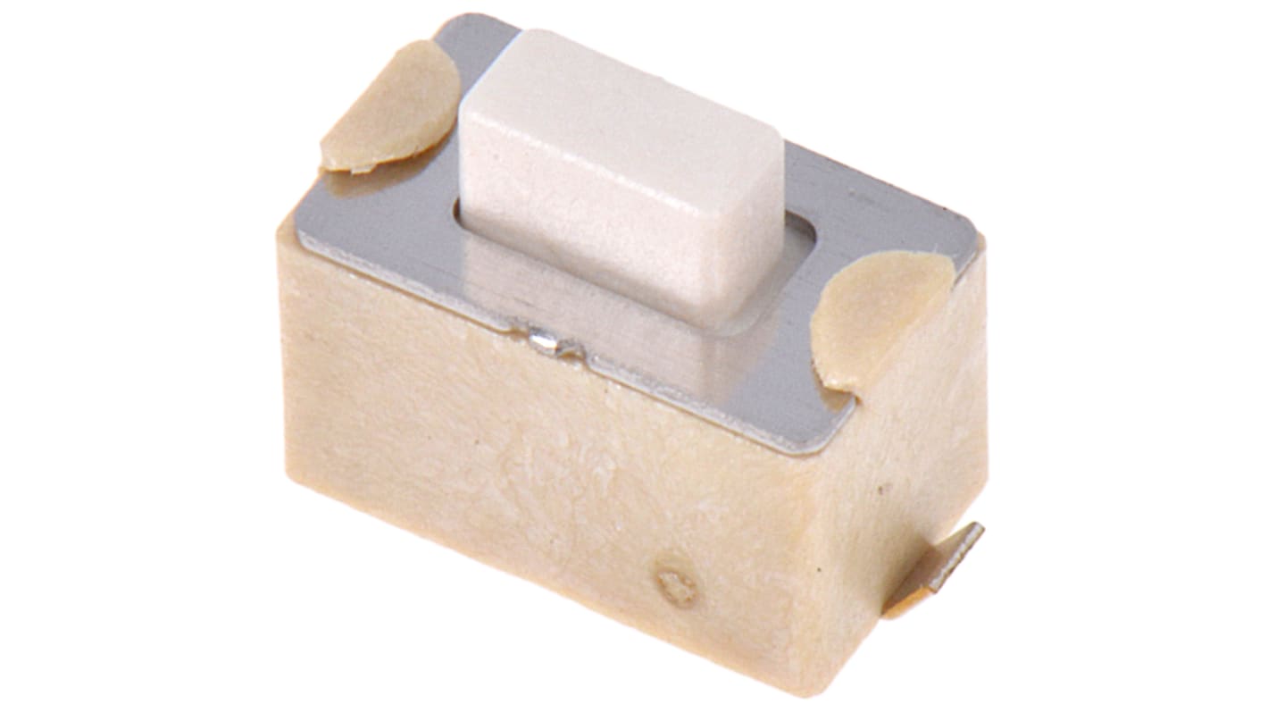 White Tactile Switch, SPST 50 mA @ 12 V dc 1.5mm Surface Mount