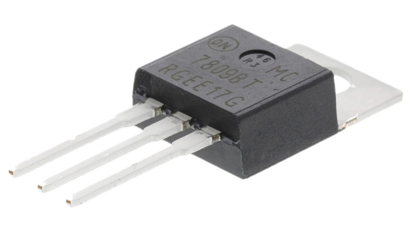 onsemi MC7809BTG, 1 Linear Voltage, Voltage Regulator 2.2A, 9 V 3-Pin, TO-220