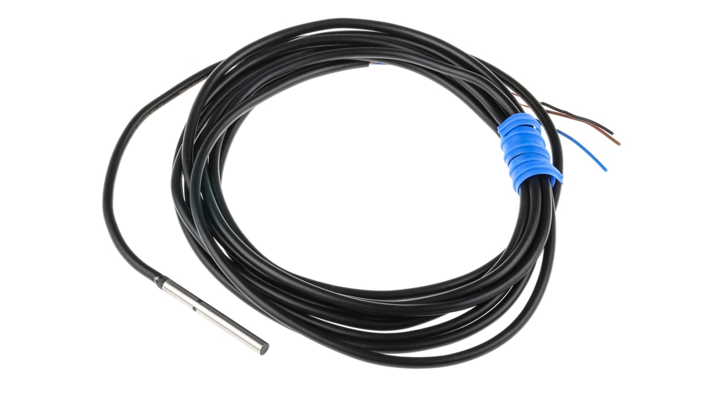 Omron Inductive Barrel-Style Proximity Sensor, 0.8 mm Detection, PNP Output, 10 → 30 V dc, IP67