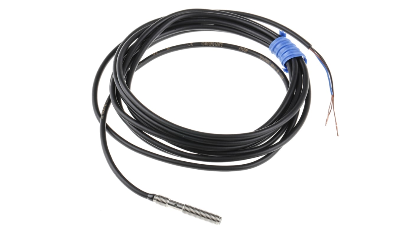 Omron Inductive Barrel-Style Proximity Sensor, M4 x 0.5, 0.8 mm Detection, NPN Output, 10 → 30 V dc, IP67