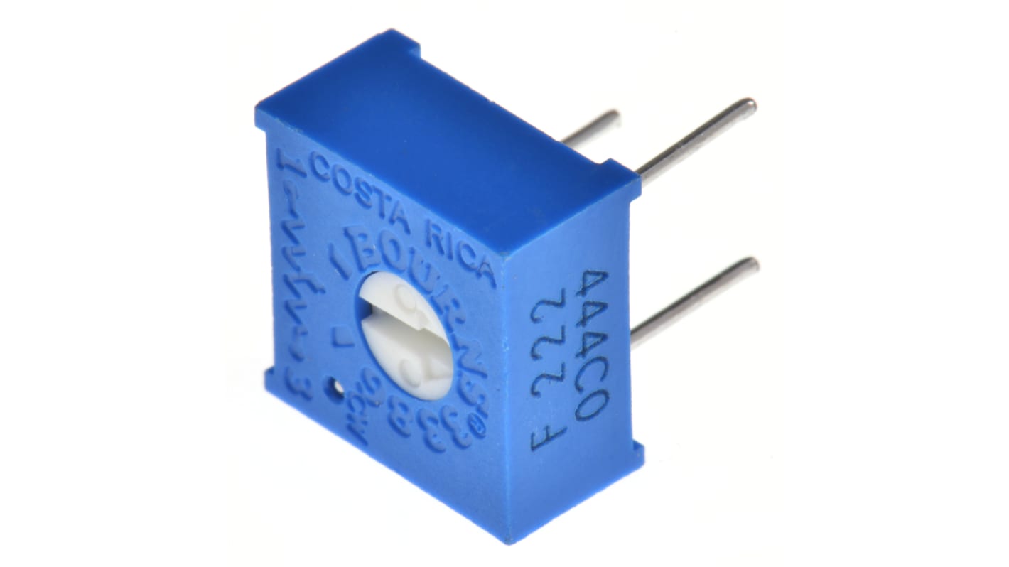 2.2kΩ, Through Hole Trimmer Potentiometer 0.5W Top Adjust Bourns, 3386