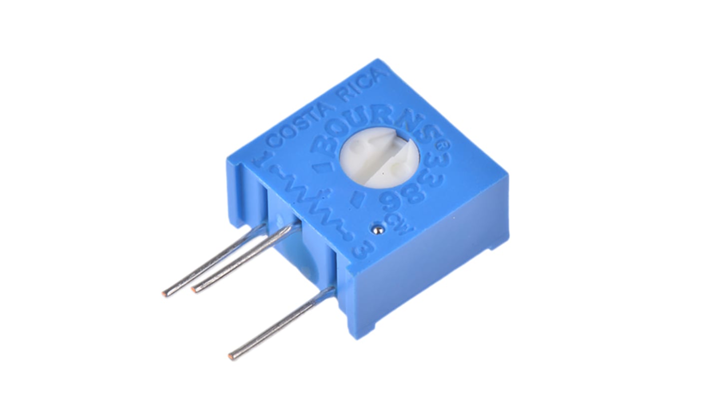 220kΩ, Through Hole Trimmer Potentiometer 0.5W Side Adjust Bourns, 3386