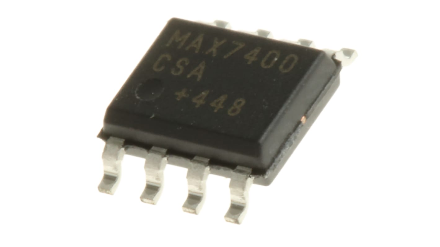 Filtre actif, MAX7400CSA+ Filtre passe-bas, 8ème ordre, Capacité commutée, 0.001 → 10kHz, SOIC, 8 broches