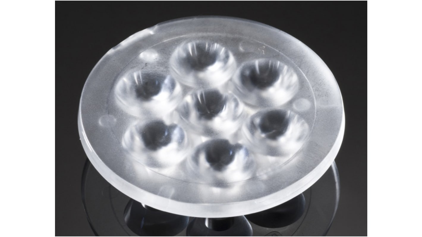 Ledil Anna LED Linse 7-LEDs Rund 19°, Ø 50mm x 10.7mm, für LEDs der Serie Cree XB-D, XP-E