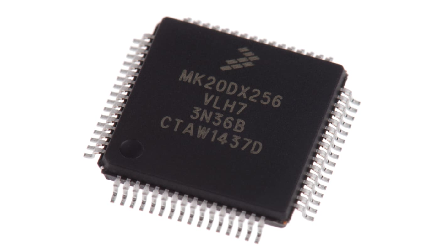 NXP Mikrocontroller Kinetis K2x ARM Cortex M4 SMD 288 KB LQFP 64-Pin 72MHz 66 KB RAM USB