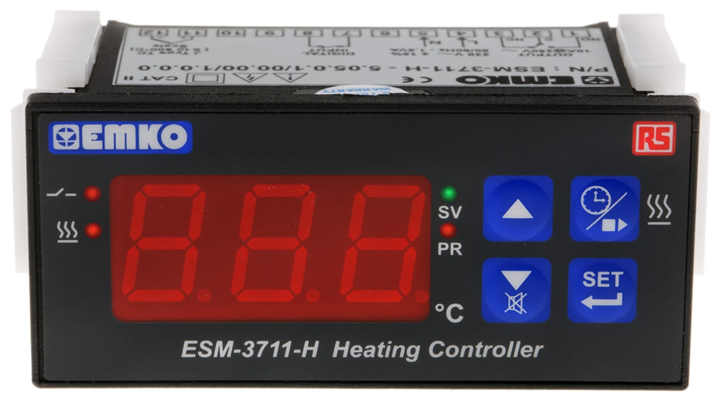 Regolatore di temperatura On/Off, tensione alimentazione 230 V ca, temperatura operativa 0 → +50 °C