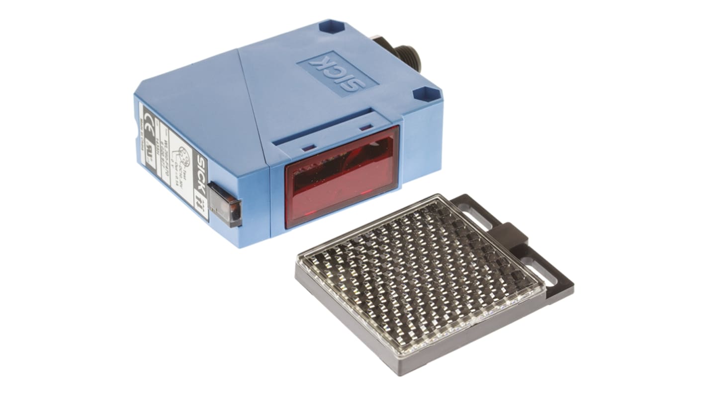 Sick Fotoelektromos érzékelő, 10 mm → 14 m, LED, Tömb, Retroreflektív, kimenet: PNP