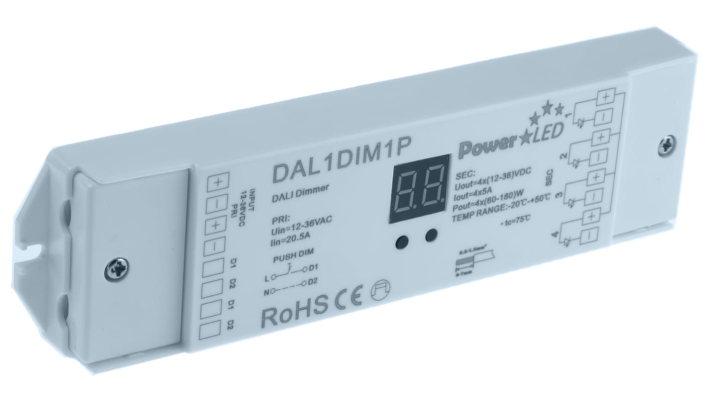 DALI LED Dimmer,4-Channel 4x5A 12-36VDC