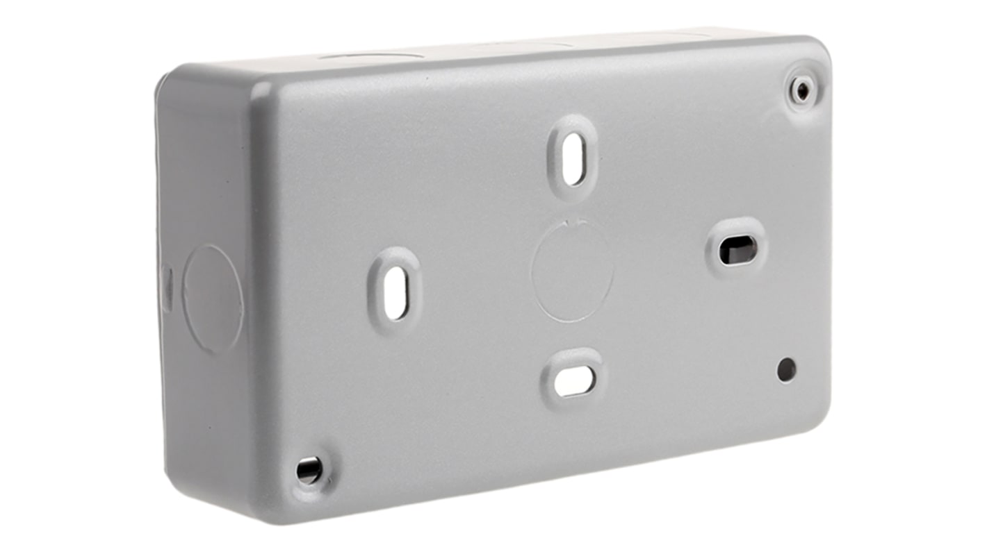 MK Electric 底盒, 灰色, 38mm长x147mm宽, 2插孔