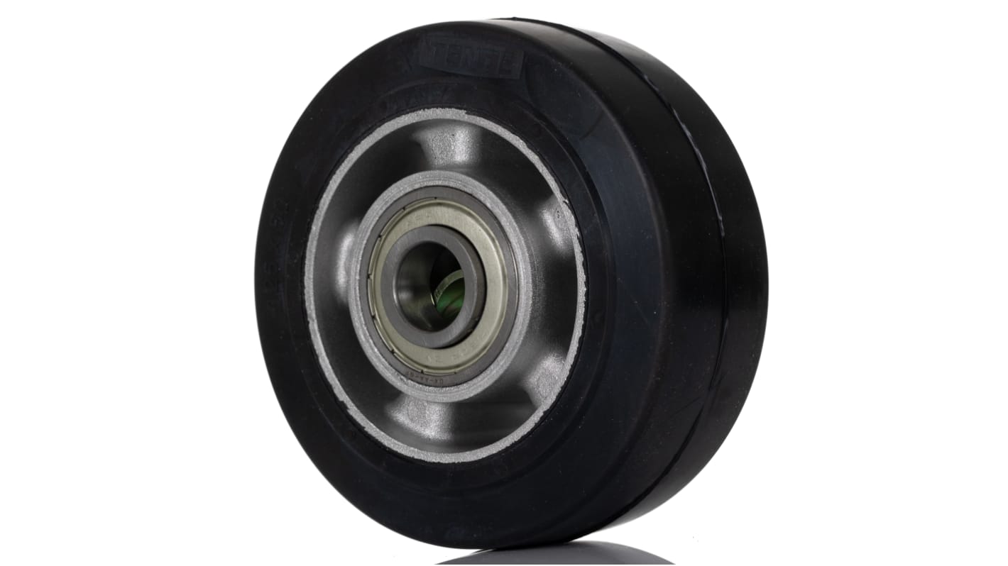 Tente Black Rubber Corrosion Resistant, Vulcanized Trolley Wheel, 600kg