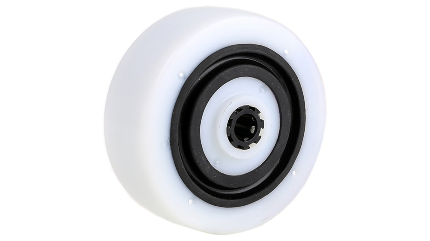 Tente White Polyamide Quiet Operation Trolley Wheel, 320kg