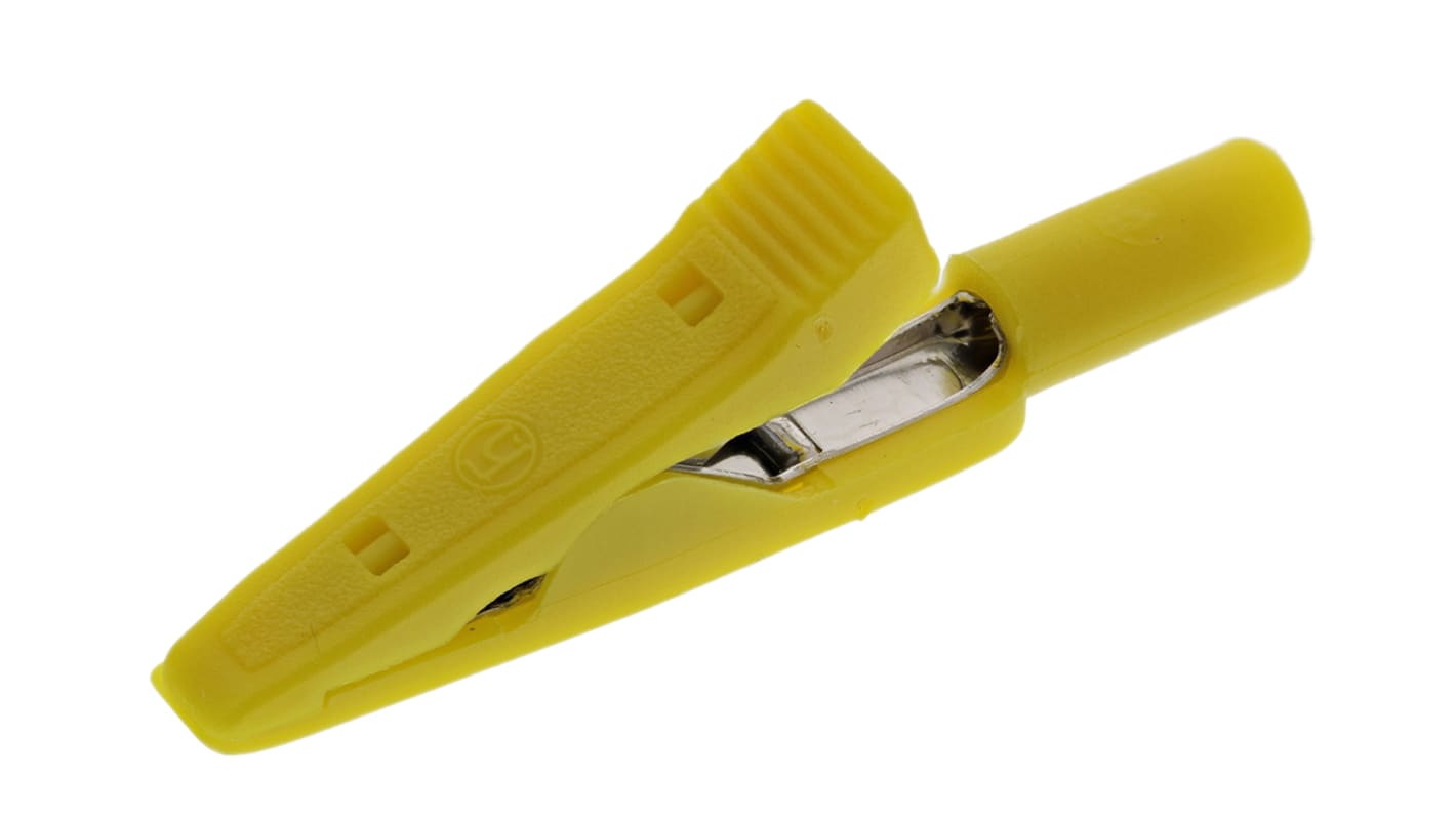 Pince crocodile  Hirschmann, 8A, Jaune