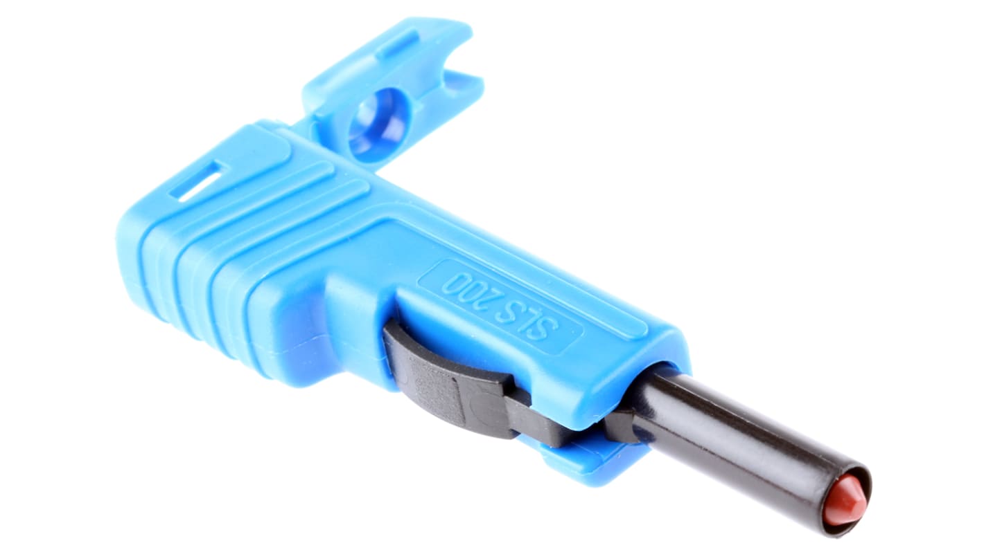 Conector banana Macho, 30A, 30 V ac, 60V dc, Contacto Níquel, Azul