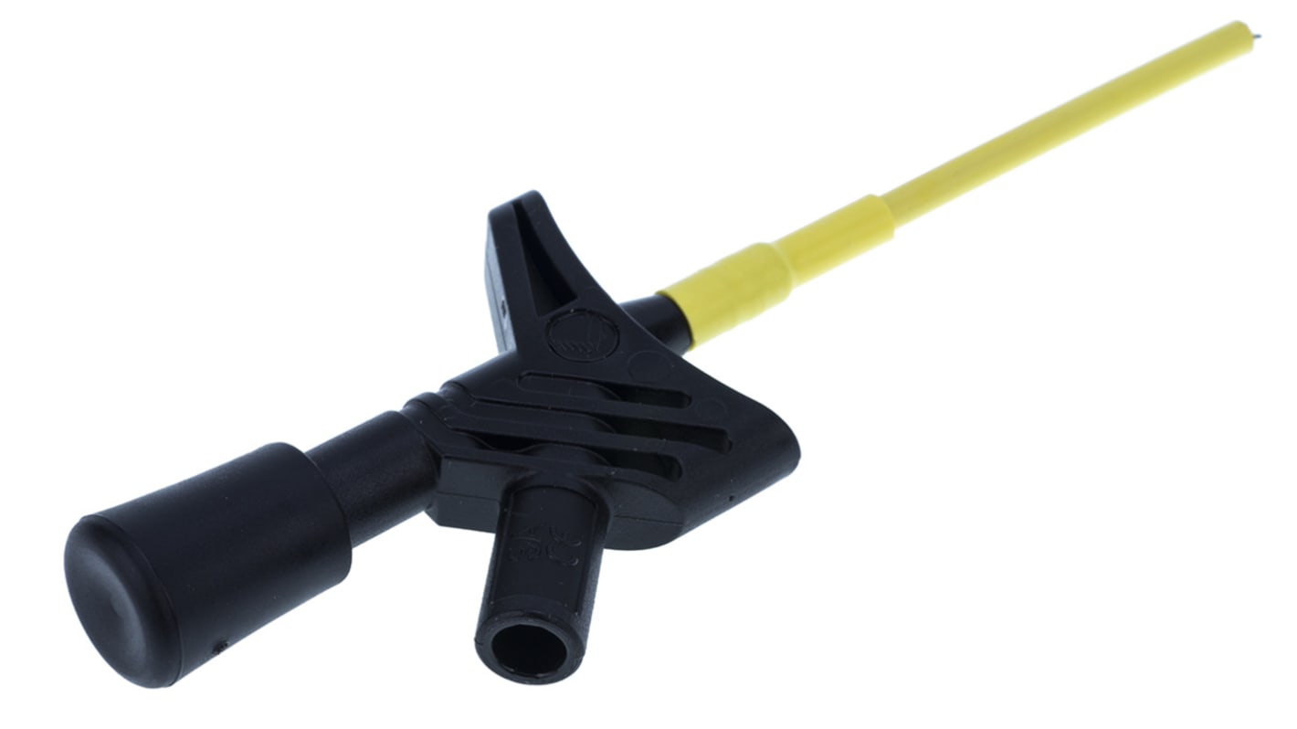 Hirschmann Test & Measurement Black Grabber Clip with Pincers, 3A, 1000V ac/dc, 2mm Socket