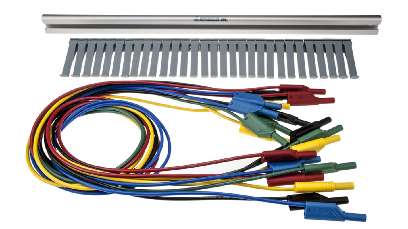 Kit de cables de prueba Hirschmann 975604001, contiene Soporte de puntas de prueba de laboratorio, punta de medición de