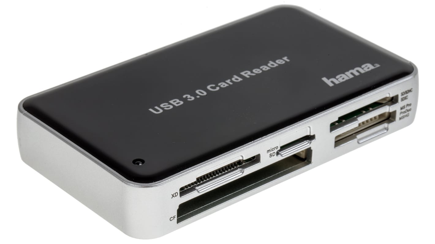 Lector multitarjetas interno Hama 39878, Externo, USB 3.0 para Compact Flash Type I, Compact Flash Type II, Memory