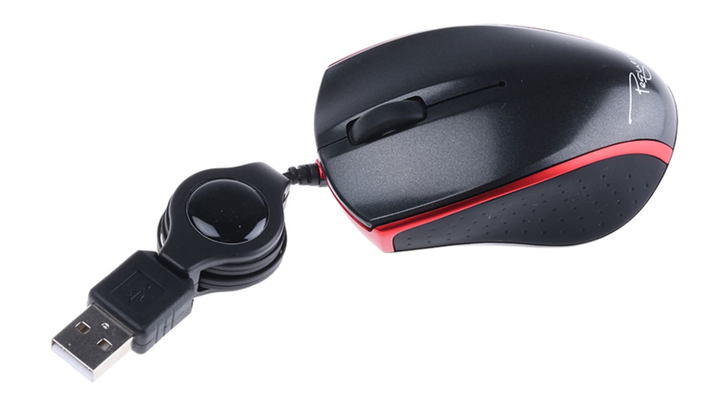 Hama Pequento 3 Button Wired Laser Mouse Black, Red