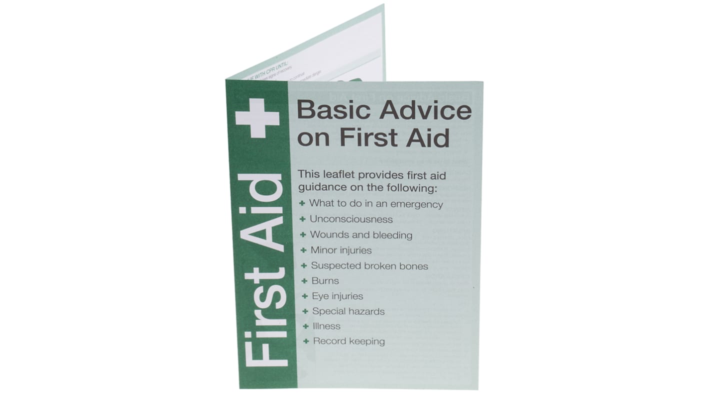 First Aid Guidance Safety Pocket guide, Paper, English, 100 mm, 50mm