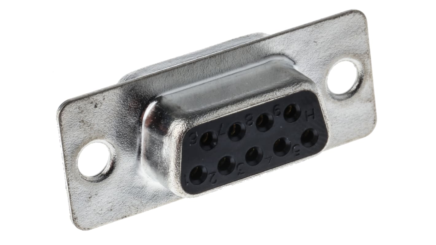 MH Connectors MHDM 9 Way Cable Mount D-sub Connector Socket, 2.77mm Pitch