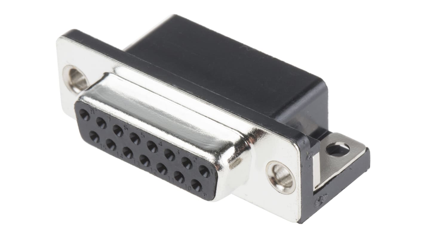 Conector D-sub MH Connectors, Serie MHDD, paso 2.77mm, Ángulo de 90° , Orificio Pasante, Hembra, Terminación Soldador