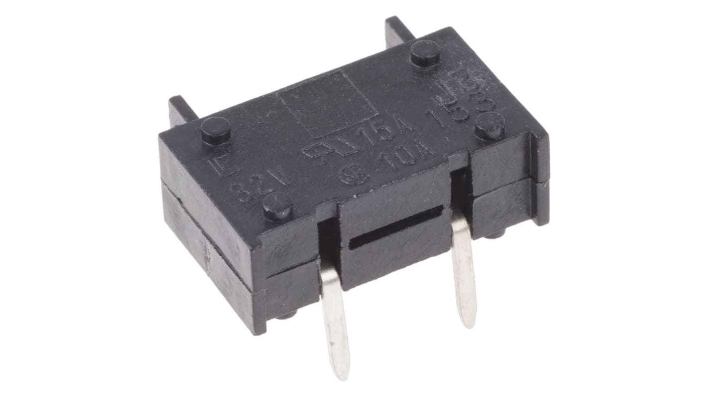 Littelfuse 15A PCB Mount Fuse Holder for Mini Fuse, 32V dc