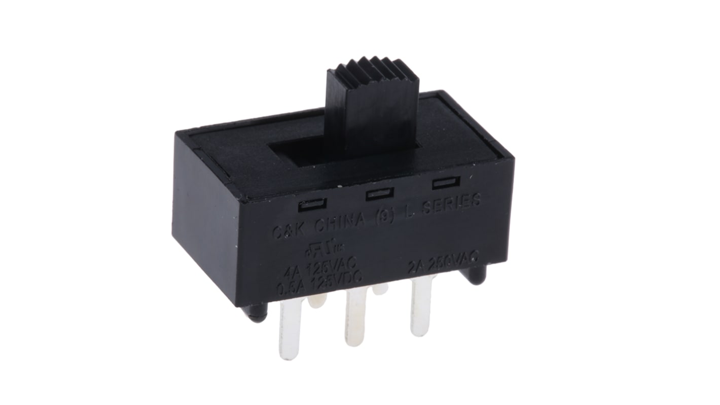 L202011MS02Q C & K Through Hole Slide Switch DPDT Maintained