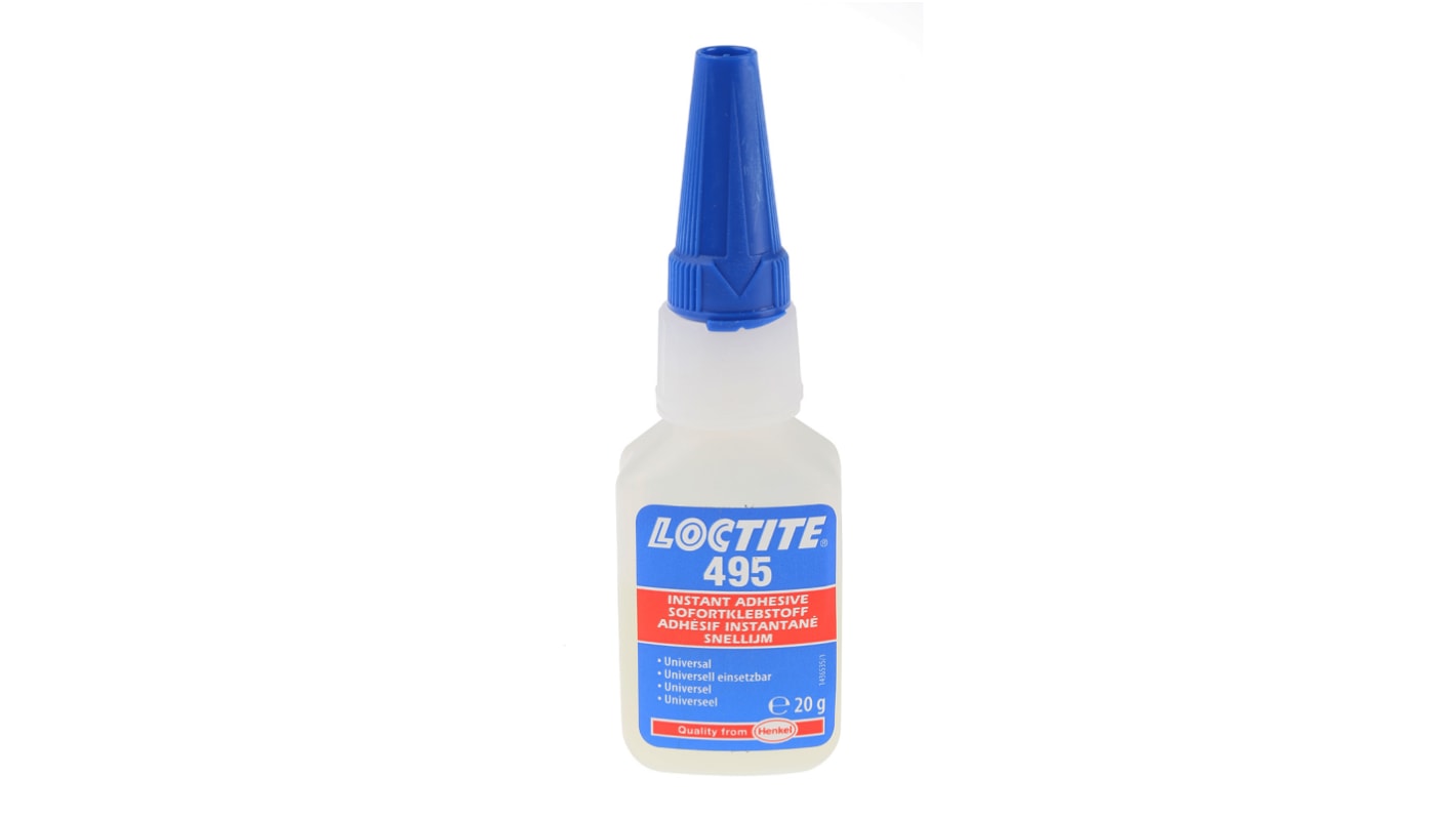 Super Glue Loctite Liquide Transparent, Bouteille, 20 g, Loctite 495