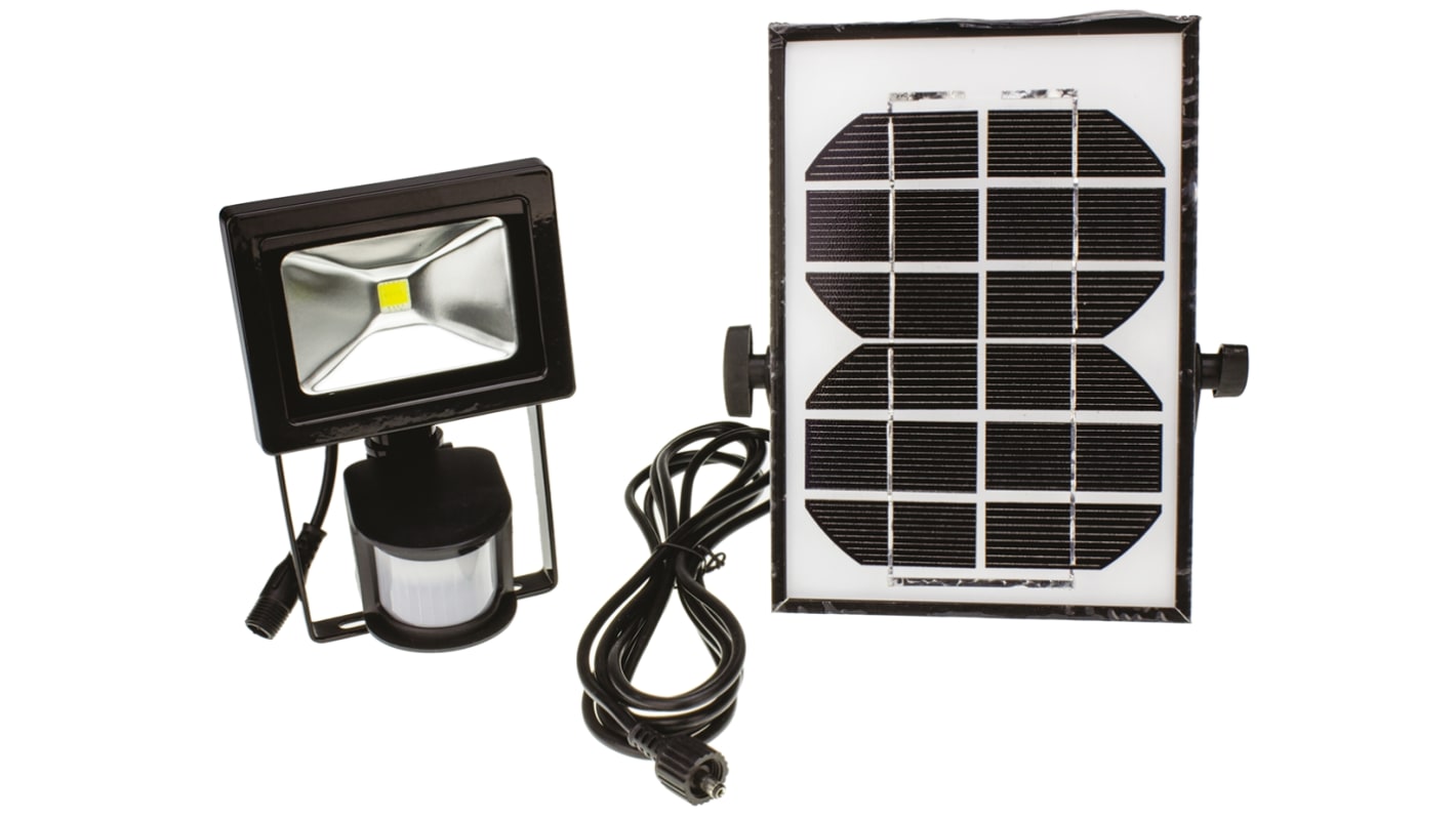 Nightsearcher SOLARSTAR, Solar Powered, Security LED Floodlight, 1 LED, 10 W, 1000 lm, IP65 PIR, 3.7 V