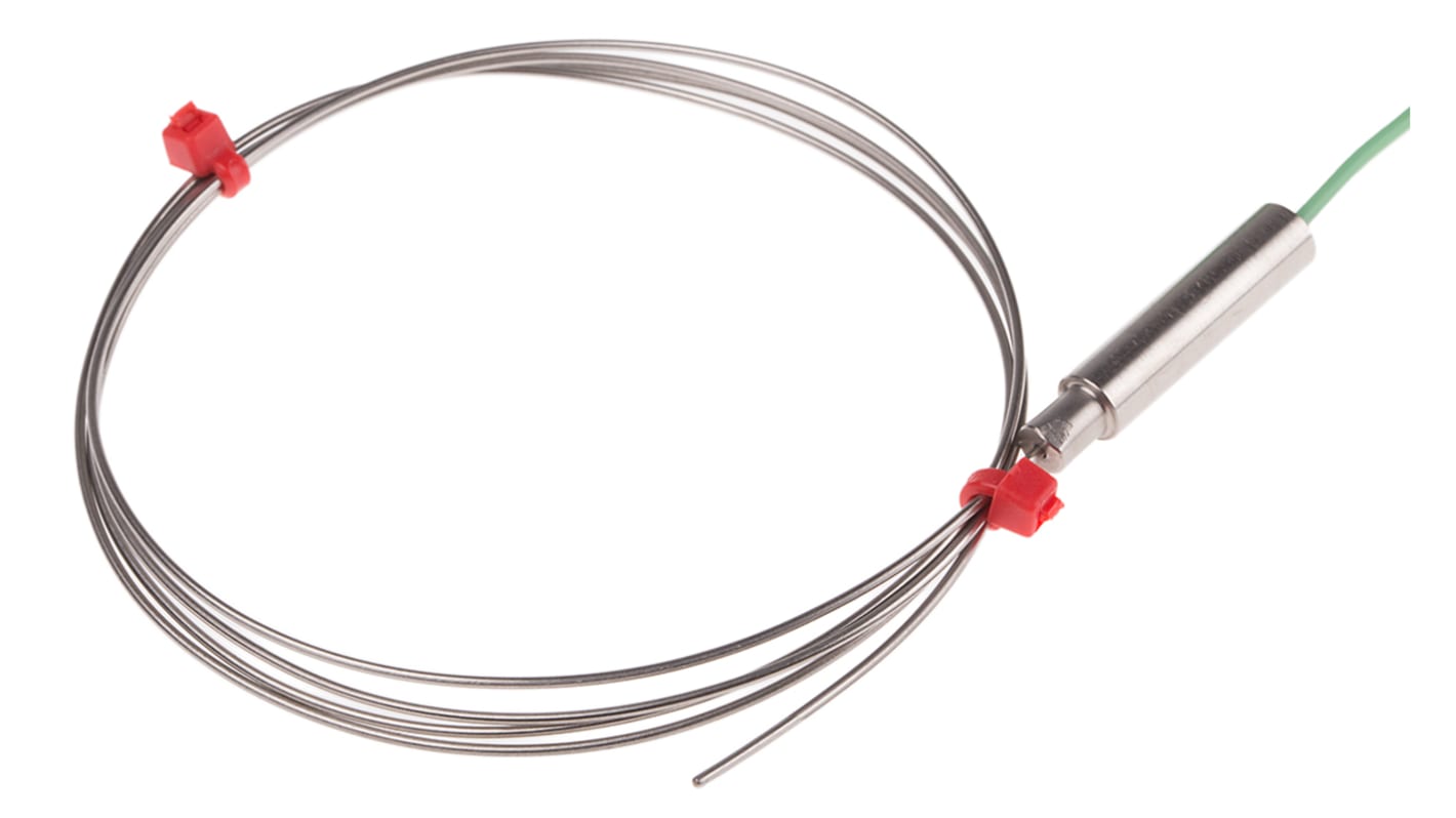 Termopar tipo K RS PRO, Ø sonda 1mm x 1m, temp. máx +750°C, cable de 1m, conexión Extremo de cable pelado