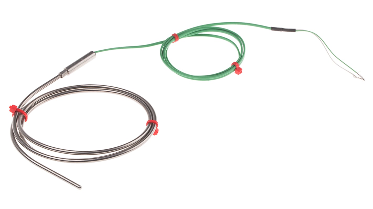 Thermocouple à isolation minérale RS PRO type K Ø 3mm, L 1m, +1100°C max à Raccord dénudé